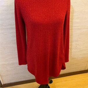 Calvin Klein Red Long Sleeve Top